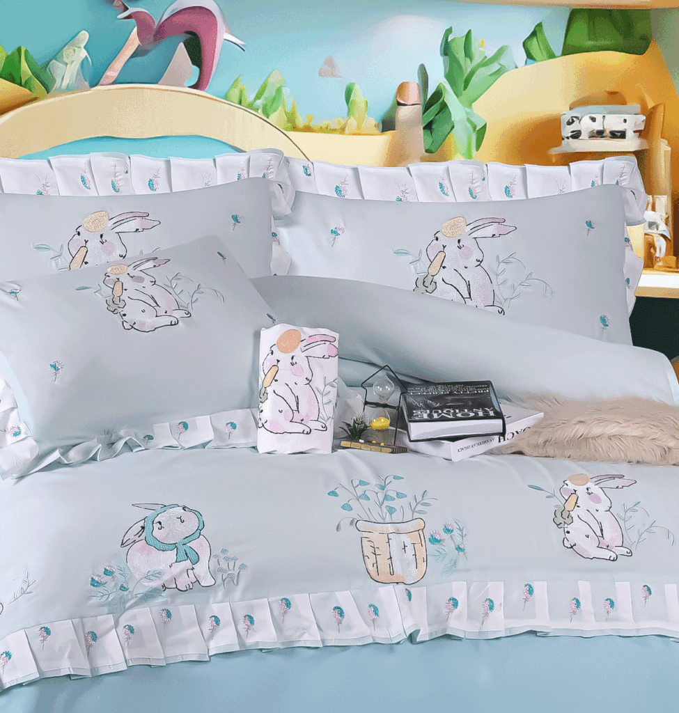 ملايات سرير اطفال مطرزة